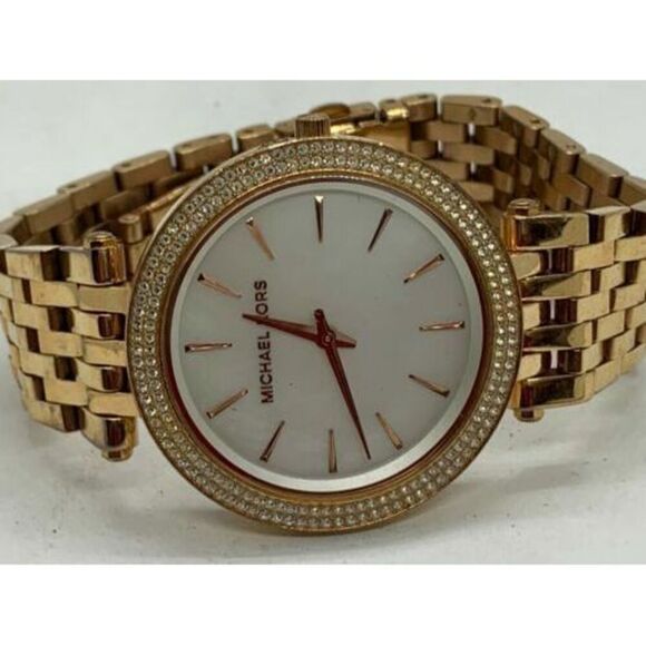 Michael Kors MK3321 Women's Watch Stainless Steel Analog 39mm Two Tone Band D738 - Picture 6 of 9